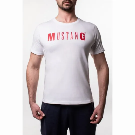 Pánské bílé tričko Mustang MUSTANG