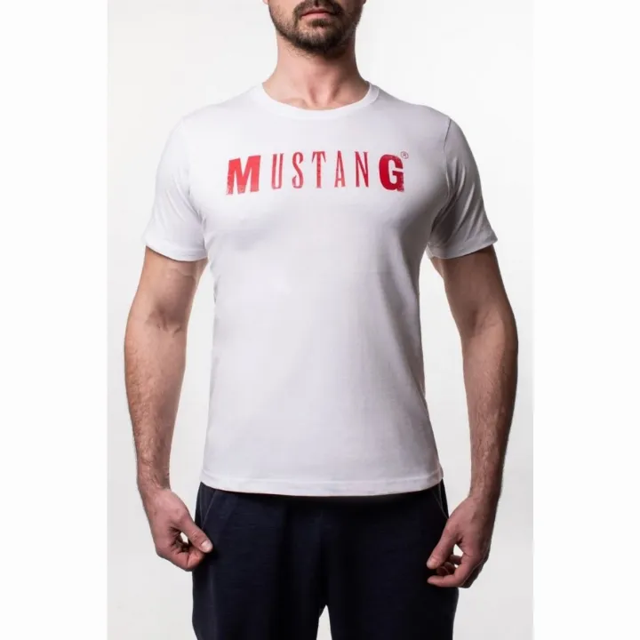 Pánské bílé tričko Mustang MUSTANG