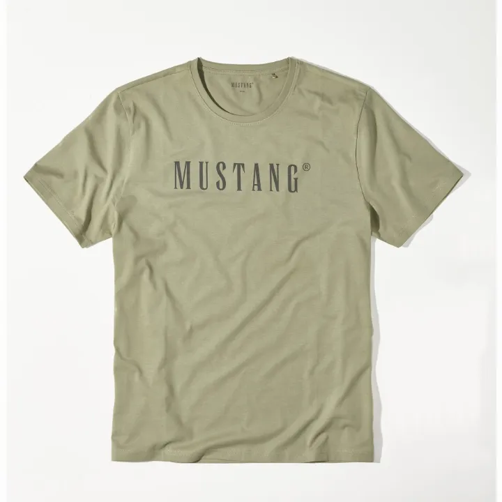 Olivově zelené pánské tričko BENNET MUSTANG