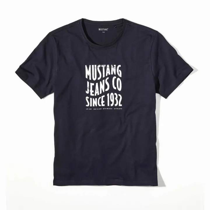 Tmavě modré tričko Mustang s historickým logem „Since 1932“ MUSTANG
