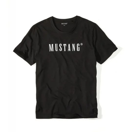 Pánské černé tričko s krátkým rukávem MUSTANG