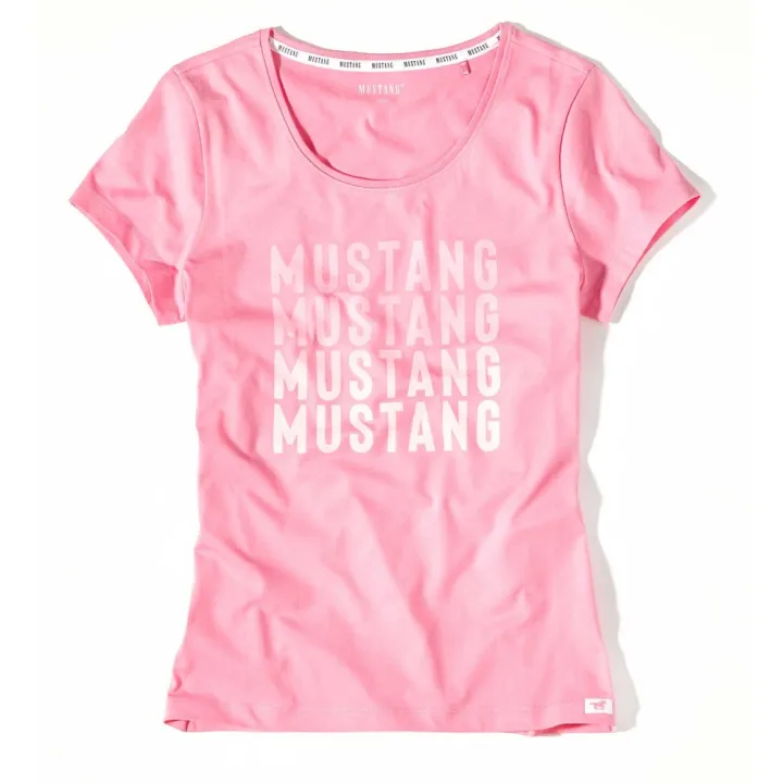 Dámské růžové triko ROSI MUSTANG